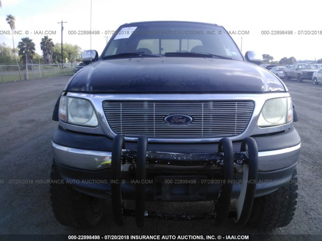 1FTRW07W01KE43805 - 2001 FORD F150 SUPERCREW BLACK photo 6