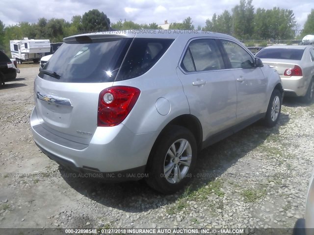 2GNALBEK3D1163020 - 2013 CHEVROLET EQUINOX LS SILVER photo 4