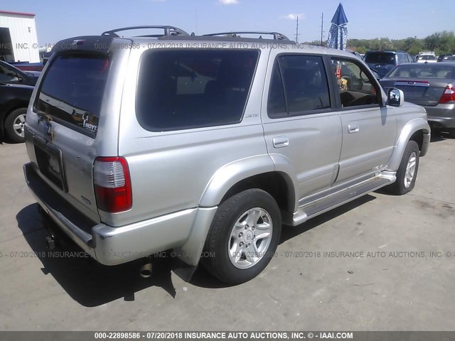 JT3HN87R5Y9037872 - 2000 TOYOTA 4RUNNER LIMITED SILVER photo 4