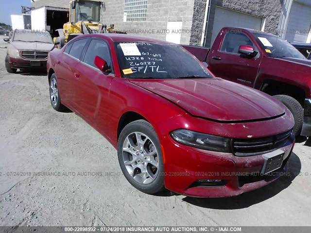 2C3CDXJGXGH260227 - 2016 DODGE CHARGER SXT RED photo 1
