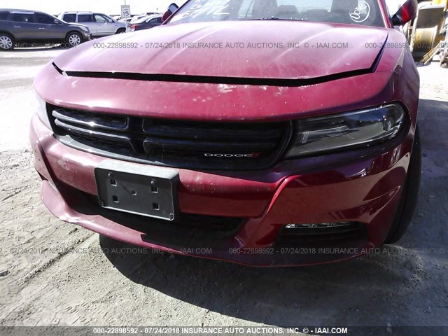 2C3CDXJGXGH260227 - 2016 DODGE CHARGER SXT RED photo 6