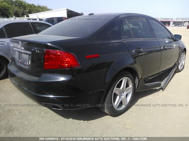 19UUA66255A072888 - 2005 ACURA TL BLACK photo 4