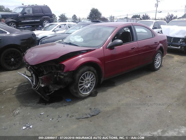 1C3EL46X85N573770 - 2005 CHRYSLER SEBRING BURGUNDY photo 2