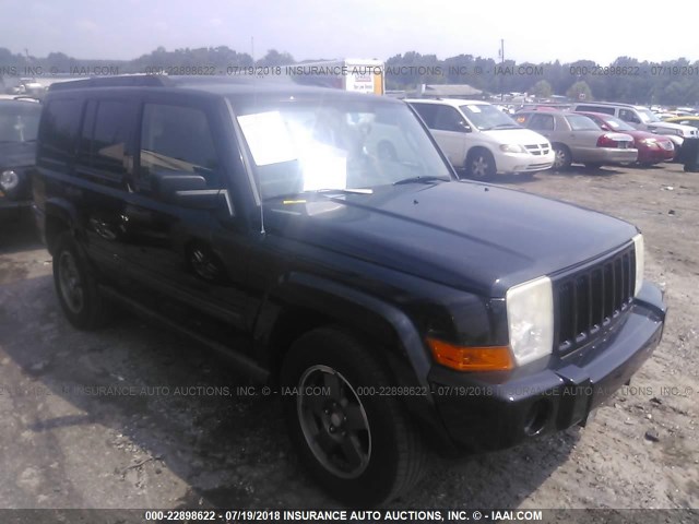 1J8HG48K36C195930 - 2006 JEEP COMMANDER BLACK photo 1