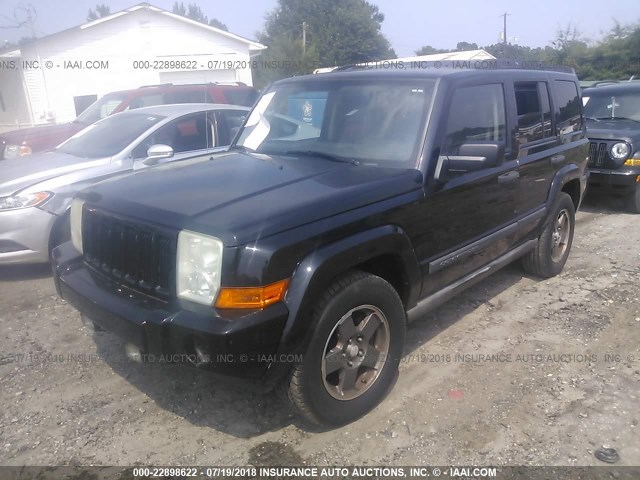 1J8HG48K36C195930 - 2006 JEEP COMMANDER BLACK photo 2