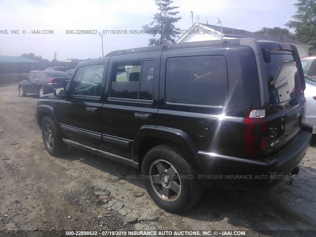 1J8HG48K36C195930 - 2006 JEEP COMMANDER BLACK photo 3