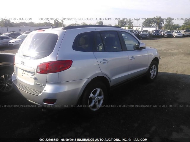 5NMSG73D38H156251 - 2008 HYUNDAI SANTA FE GLS SILVER photo 4