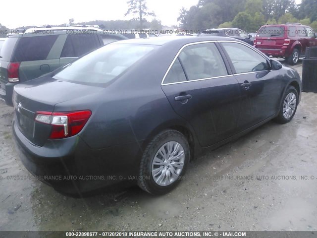 4T1BF1FK7CU613148 - 2012 TOYOTA CAMRY SE/LE/XLE GRAY photo 4