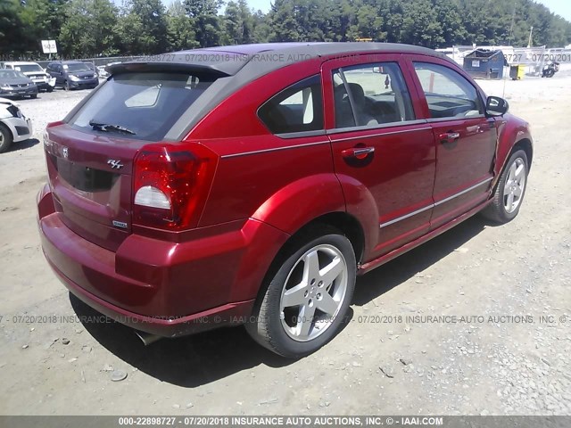 1B3HE78K67D254819 - 2007 DODGE CALIBER R/T RED photo 4