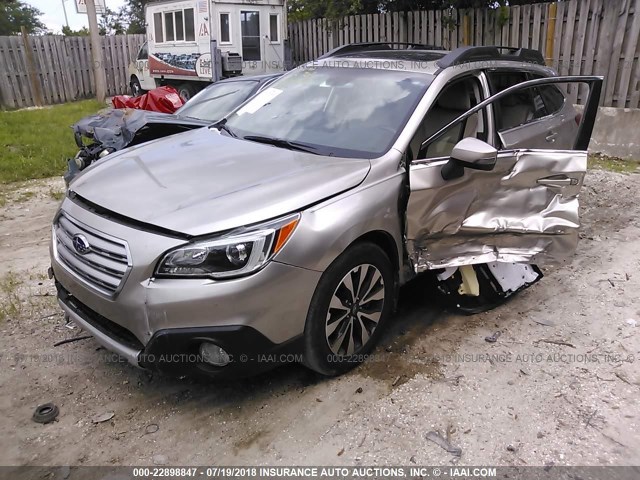 4S4BSBNC4F3289050 - 2015 SUBARU OUTBACK 2.5I LIMITED GOLD photo 2