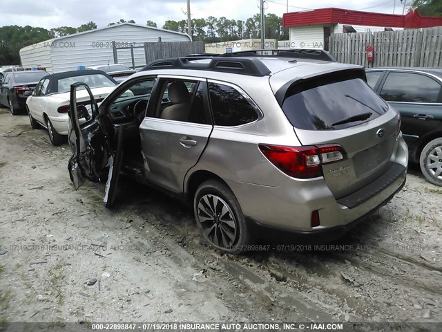 4S4BSBNC4F3289050 - 2015 SUBARU OUTBACK 2.5I LIMITED GOLD photo 3