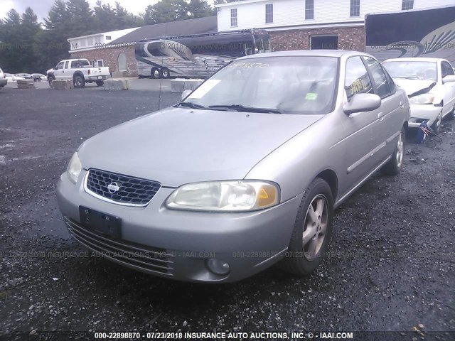 3N1CB51A22L553060 - 2002 NISSAN SENTRA GXE GRAY photo 2