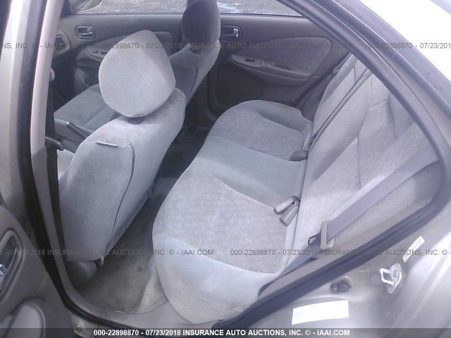 3N1CB51A22L553060 - 2002 NISSAN SENTRA GXE GRAY photo 8