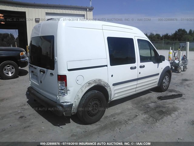 NM0LS6AN2BT051227 - 2011 FORD TRANSIT CONNECT XL WHITE photo 4