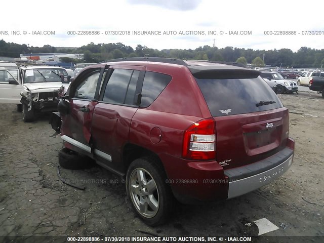 1J8FT57W47D116984 - 2007 JEEP COMPASS LIMITED RED photo 3