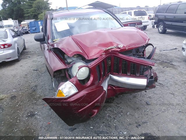 1J8FT57W47D116984 - 2007 JEEP COMPASS LIMITED RED photo 6