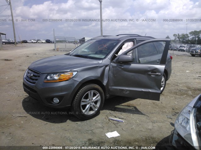 5NMSH4AG6AH365031 - 2010 HYUNDAI SANTA FE SE SILVER photo 2