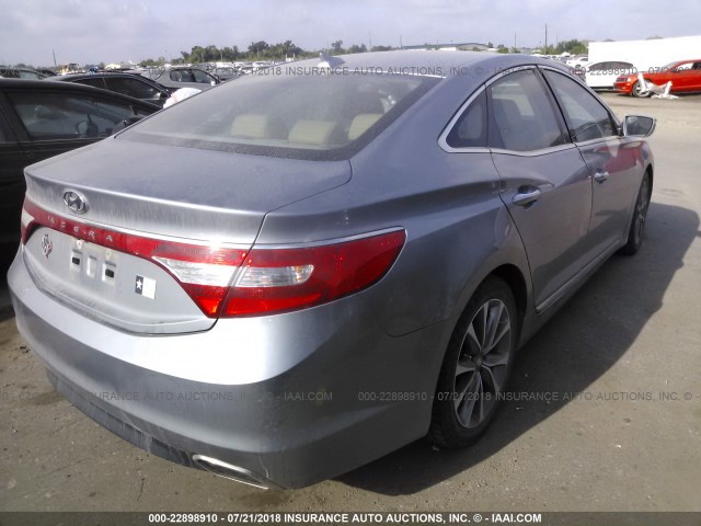 KMHFG4JG5FA446443 - 2015 HYUNDAI AZERA SILVER photo 4