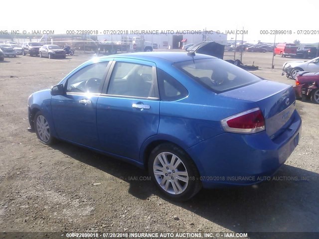 1FAHP3HN1AW291001 - 2010 FORD FOCUS SEL 蓝色 照片 3