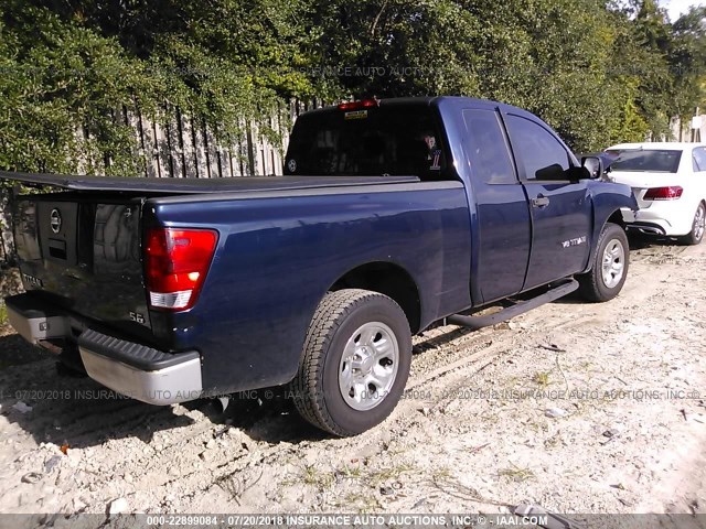 1N6BA06A86N507372 - 2006 NISSAN TITAN XE/SE/LE BLUE photo 4