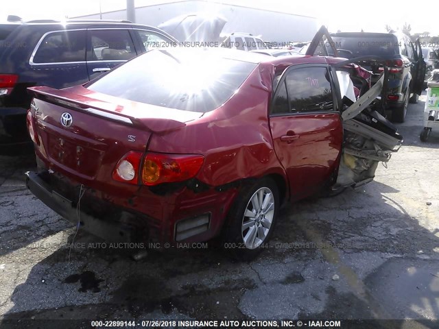 2T1BU4EEXAC532470 - 2010 TOYOTA COROLLA S/LE/XLE RED photo 4