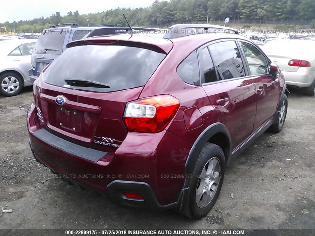 JF2GPAFC6F8235533 - 2015 SUBARU XV CROSSTREK 2.0 PREMIUM RED photo 4