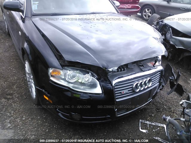 WAUDH78E26A201028 - 2006 AUDI A4 3.2 QUATTRO BLACK photo 6