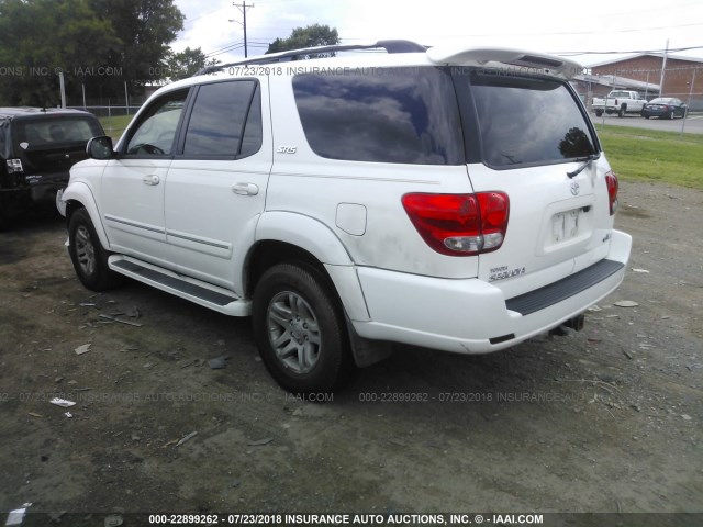 5TDZT34A87S290823 - 2007 TOYOTA SEQUOIA SR5 WHITE photo 3