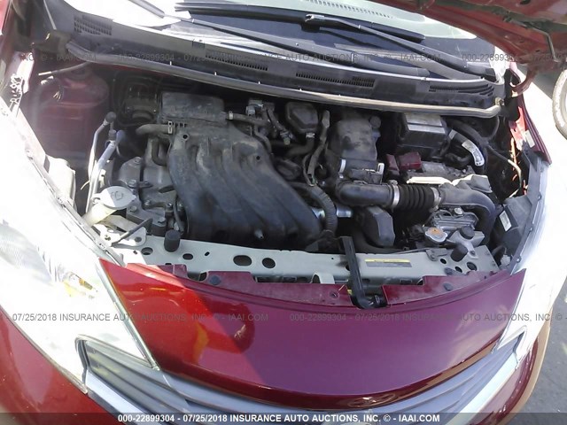 3N1CE2CP1GL379092 - 2016 NISSAN VERSA NOTE S/S PLUS/SV/SL/SR RED photo 10