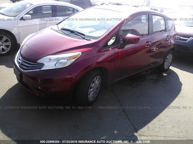 3N1CE2CP1GL379092 - 2016 NISSAN VERSA NOTE S/S PLUS/SV/SL/SR RED photo 2