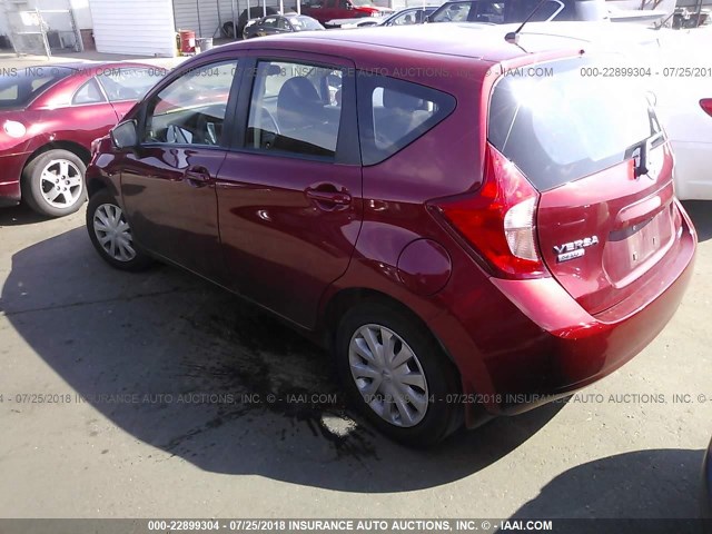 3N1CE2CP1GL379092 - 2016 NISSAN VERSA NOTE S/S PLUS/SV/SL/SR RED photo 3