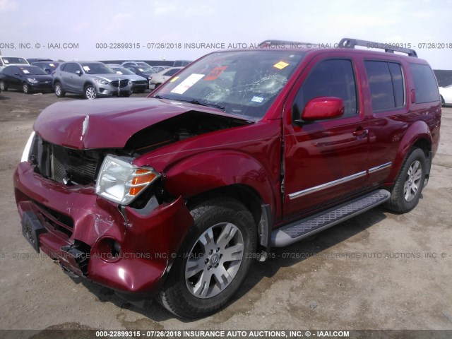 5N1AR1NN2CC612297 - 2012 NISSAN PATHFINDER S/LE/SE RED photo 2