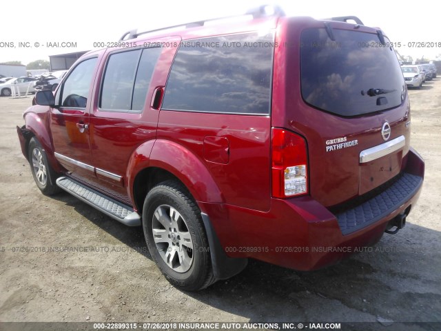 5N1AR1NN2CC612297 - 2012 NISSAN PATHFINDER S/LE/SE RED photo 3