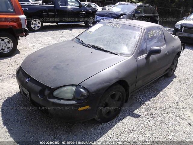 JHMEH6263PS013924 - 1993 HONDA CIVIC DEL SOL SI BLACK photo 2