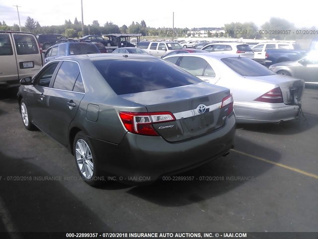 4T1BD1FK8EU101472 - 2014 TOYOTA CAMRY HYBRID/LE/XLE 灰色 照片 3