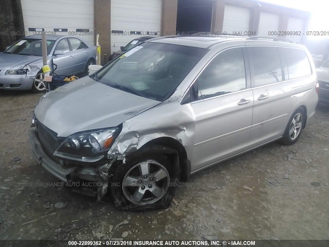 5FNRL38886B095203 - 2006 HONDA ODYSSEY TOURING SILVER photo 2