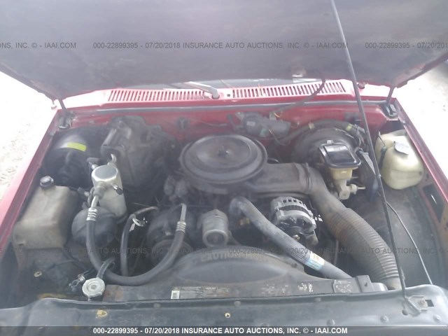 1GCCS14Z7P8133274 - 1993 CHEVROLET S TRUCK S10 RED photo 10