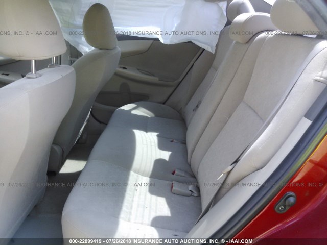 1NXBU40E69Z039435 - 2009 TOYOTA COROLLA S/LE/XLE RED photo 8