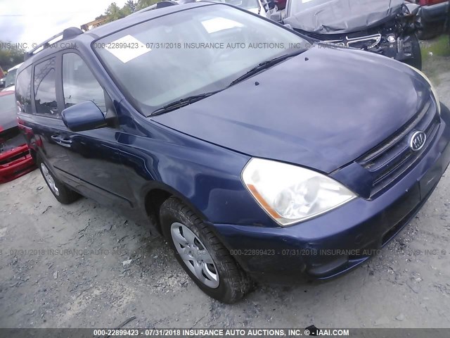 KNDMB233766077922 - 2006 KIA SEDONA EX/LX BLUE photo 1