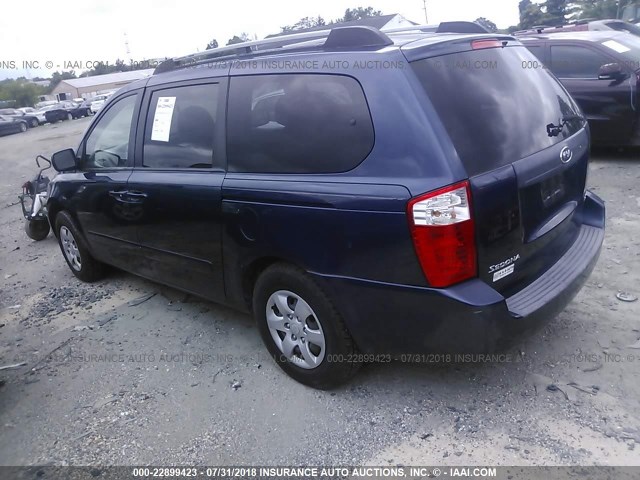 KNDMB233766077922 - 2006 KIA SEDONA EX/LX BLUE photo 3