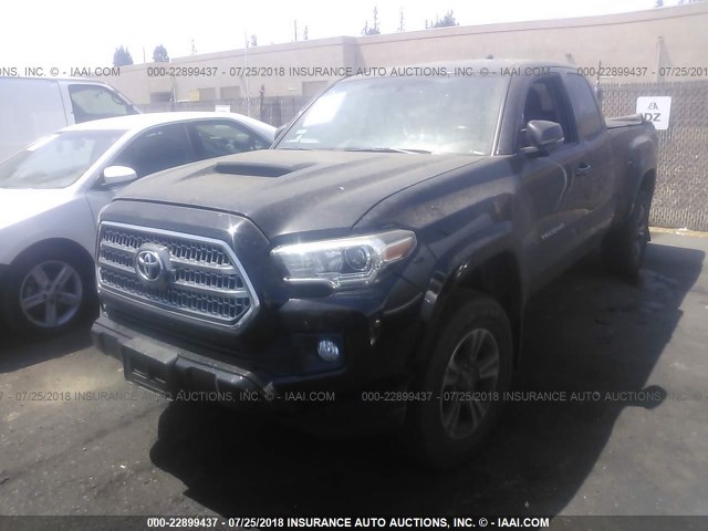 5TFRZ5CN9HX023667 - 2017 TOYOTA TACOMA ACCESS CAB/SR/SR5/TRD SPT BLACK photo 2