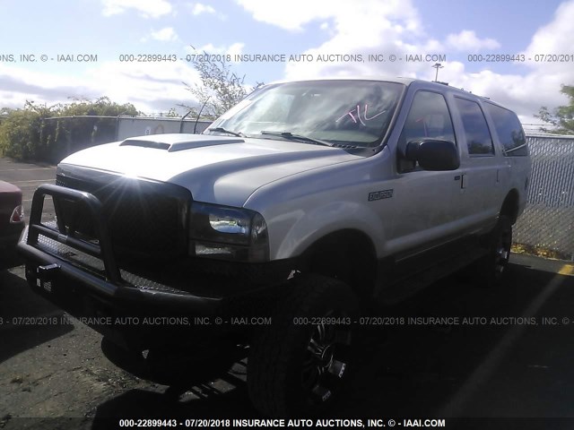 1FMSU41F52ED22206 - 2002 FORD EXCURSION XLT GRAY photo 2