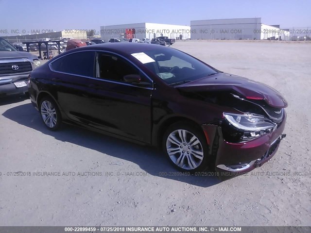 1C3CCCAB3GN134976 - 2016 CHRYSLER 200 LIMITED RED photo 1