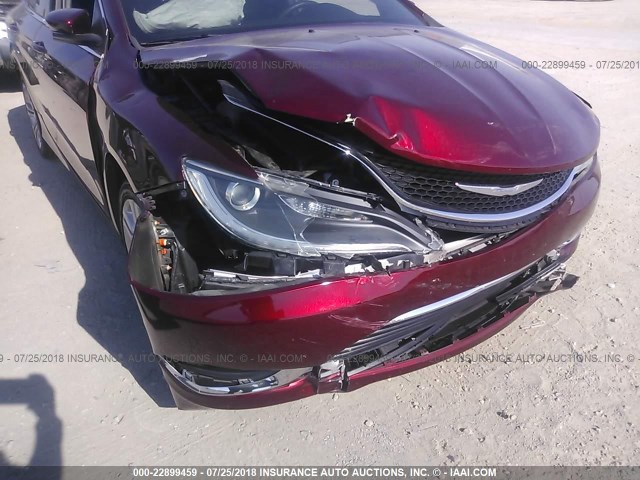 1C3CCCAB3GN134976 - 2016 CHRYSLER 200 LIMITED RED photo 6