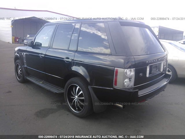 SALMF13418A297377 - 2008 LAND ROVER RANGE ROVER SUPERCHARGED BLACK photo 3