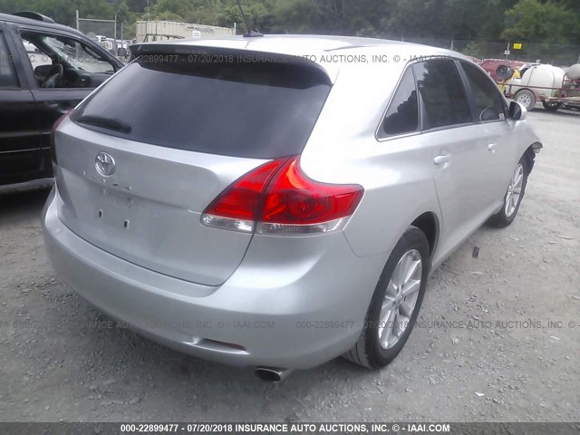 4T3ZE11A59U009274 - 2009 TOYOTA VENZA SILVER photo 4