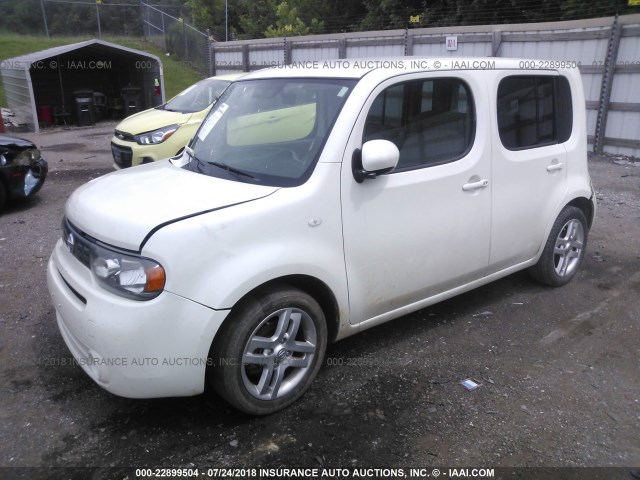 JN8AZ2KR2AT171483 - 2010 NISSAN CUBE S/SL/KROM WHITE photo 2