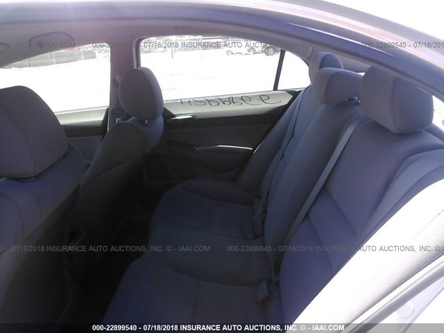 2HGFA16309H324381 - 2009 HONDA CIVIC VP SILVER photo 8