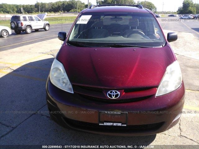 5TDZK23C48S157381 - 2008 TOYOTA SIENNA CE/LE RED photo 6