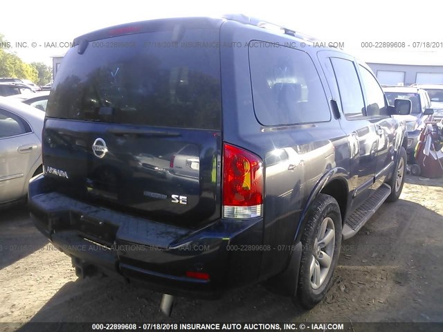 5N1BA08C39N605789 - 2009 NISSAN ARMADA SE/LE BLUE photo 4